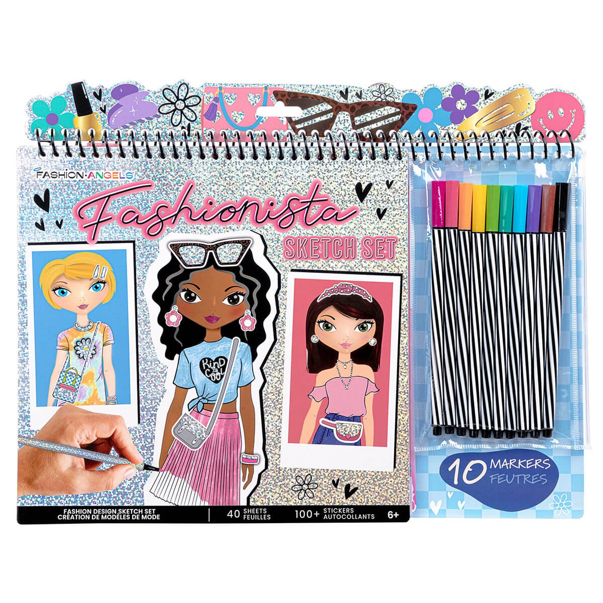 INC004 FASHION ANGELS - FASHIONISTA SKETCH SET WITH MARKERS - Image 1
