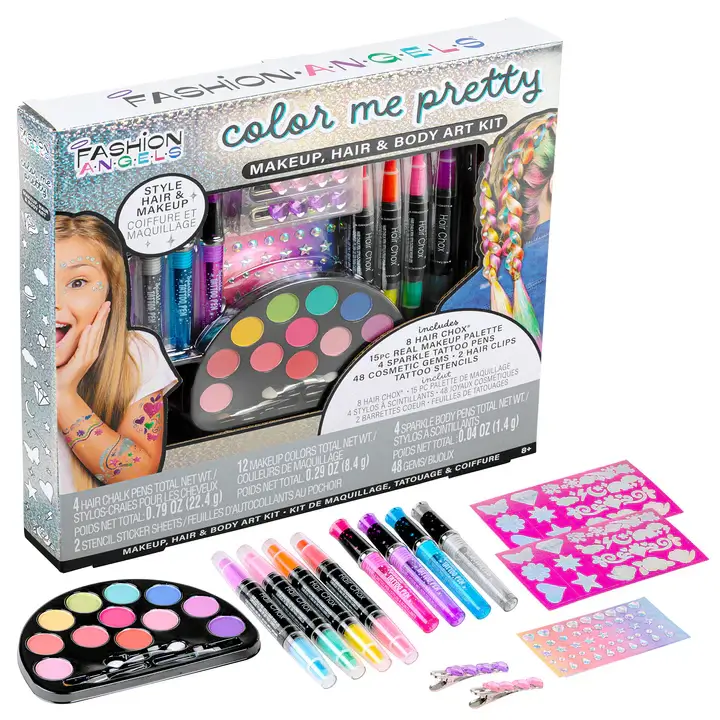 INC006-2 FASHION ANGELS COLOR ME PRETTY MAKEUP, HAIR & BODY ART KIT - Image 1