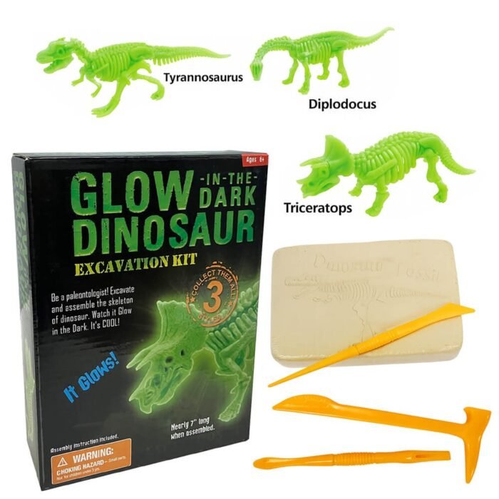 GLOW IN THE DARK DINOSAUR EXCAVATION KIT - Image 1