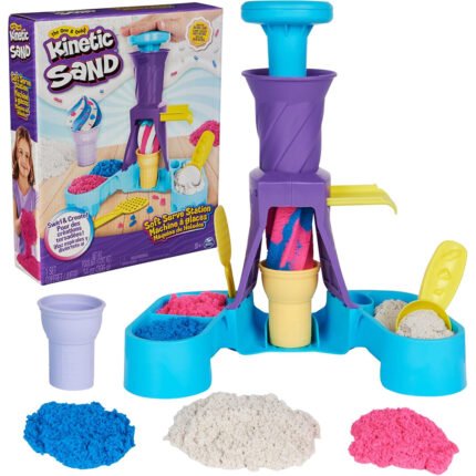 KINETIC SAND, SOFT SERVE STATION WITH 14oz PLAY SAND
